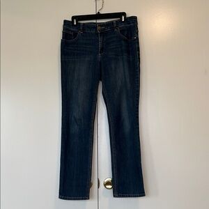 Chico's platinum medium wash  Straight Leg Jeans size 0.5